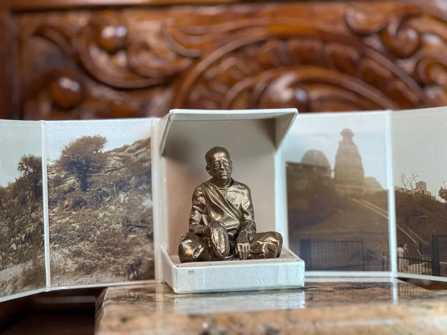 Miniature 54 mm bronze murti of Srila Prabhupada